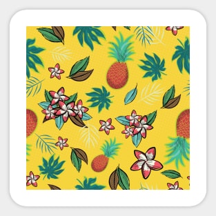 Vintage Tropical Pattern Sticker